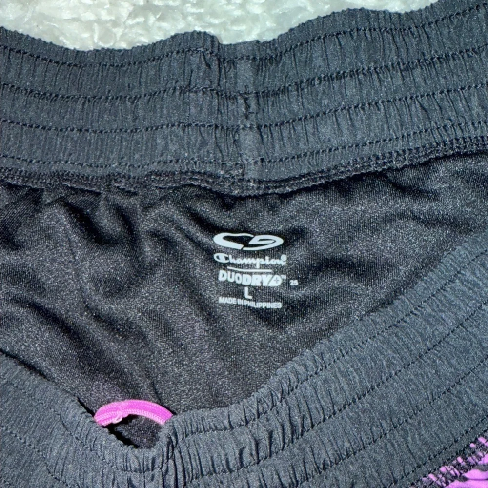 Champion Women's Black and Purple Athletic Shorts - Picture 3 of 6
